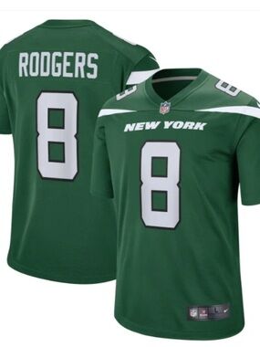 Aaron Rodgers New York Jets Nike Game Jersey - Gotham Green New With Tags - XL